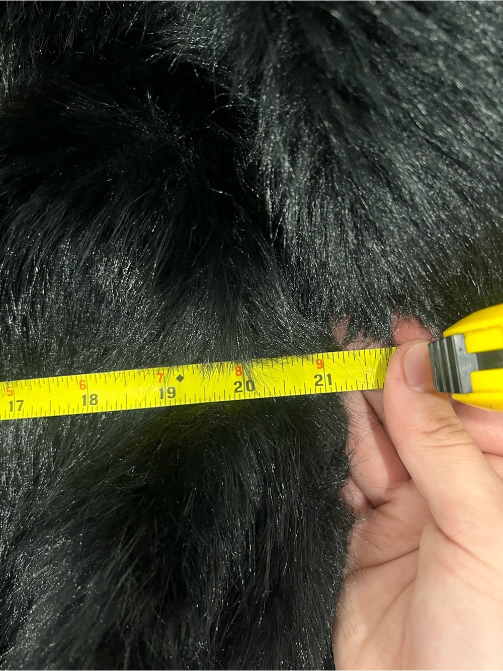 Zara Black Faux Fur Hooded Coat - Picture 3 of 7